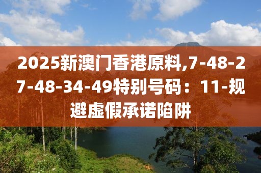 2025新澳门香港原料,7-48-27-48-34-49特别号码：11-规避虚假承诺陷阱